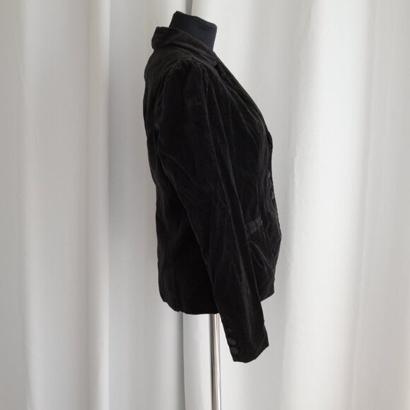 Vintage Y2K Black Velvet Gap Blazer Sz 8 - Picture 3 of 9
